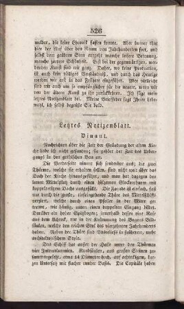 Letztes Notizenblatt.