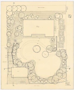 Garten Julius Fr. Behr, Stuttgart: Lageplan 1:50