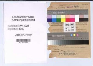 Entnazifizierung Peter Joosten , geb. 16.02.1899 (Kaufmann)