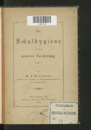 Die Schulhygiene und ihre neueste Forderung