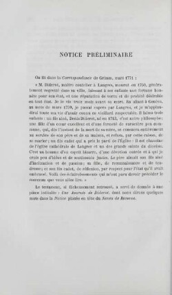 Notice préliminaire