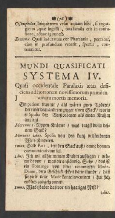 Mundi Quasificati Systema I.