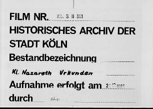 Dechant und Kapitel der St. Andreas-Kirche zu Köln vermieten dem Tilmann gen. de Columba und seiner Hausfrau Aleydis etliche Häuser bei der Wurpelporz