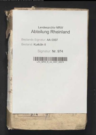 Verhandlungen des Landtags 1698 August-September zu Bonn; Verhandlungen des Landtags 1699 August-September zu Bonn; vestische Landtagssachen