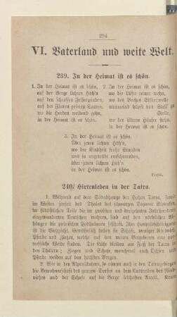 VI. Vaterland und weite Welt