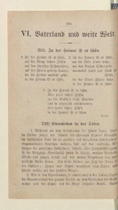 VI. Vaterland und weite Welt