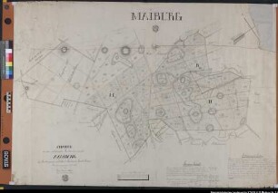 "Karte von dem entstehenden Forstreviere an der Maiburg im Forstbegange und Amte Fürstenau": zwischen Bippen und Kl. Bokern. Dazu Angaben über Dodenart, Bodengüte, Holzbestände mit Alter und Größe. Registratursignatur: Forstinsp. Lingen, Rev. Bersenbrück = Bockern, Amt Fürstenau, III, Hptabt. Nr. 8, 16 a. Ausf.-Art: Farbige Zeichnung Herst.: Friedrich Müller, Förster Format: 48 x 146 cm Maßstab: 1 : 3200