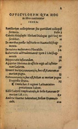 Familiarum Colloqviorvm Formvlae Graecè & Latinè