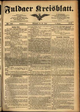Ausgabe vom Mittwoch, den 24. Juni 1908.