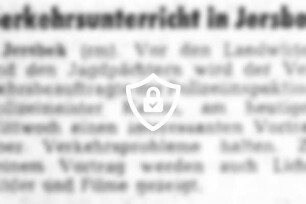 Verkehrsunterricht in Jersbek