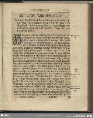Am andern Pfingst-feyertage
