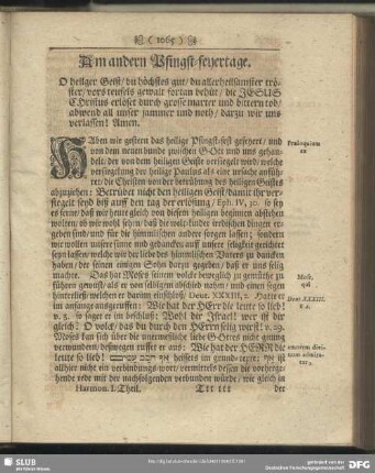 Am andern Pfingst-feyertage