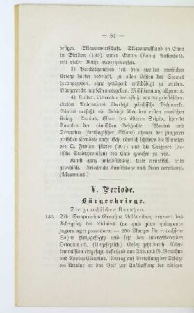 V. Periode. Bürgerkriege