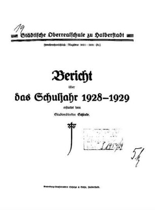 1928/29: Bericht ... - 1928/29
