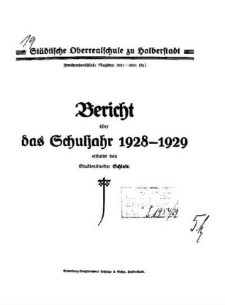 1928/29: Bericht ... - 1928/29