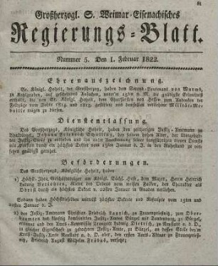Nr. 5 : 1. Februar 1822