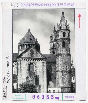 Worms: Dom, Ostbau von Süden