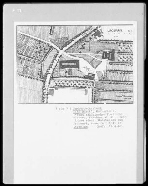 Hamburg-Curslack, Curslacker Deich 284, Lageplan des Rieck-Hauses