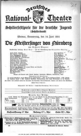 Die Meistersinger von Nürnberg