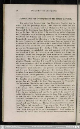 Dissociation von Flüssigkeiten und festen Körpern