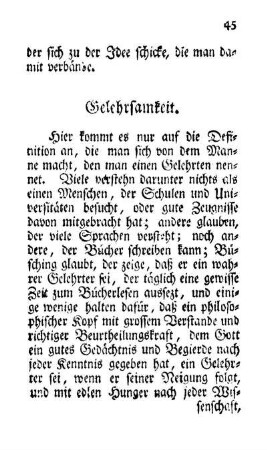 Gelehrsamkeit.