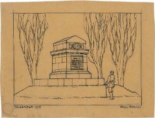 Pfann, Paul; Neuburg / Lothringen; Priesterwald-Denkmal - Perspektive