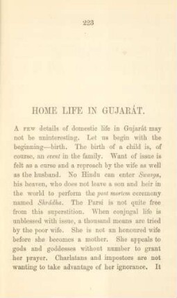 Home life in Gujarát