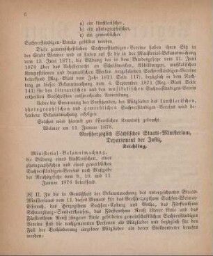 8. Ministerial-Bekanntmachung, die Wahl der Mitglieder für den künstlerischen, den photographischen und den gewerblichen Sachverständigen-Verein betreffend