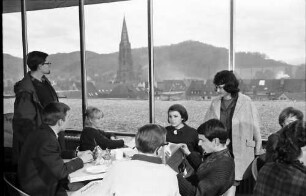 Freiburg: Neues Kolleggebäude, Dachgarten Kantine