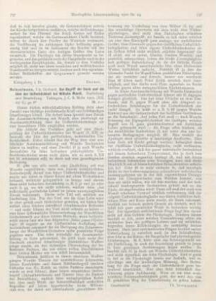 757-758 [Rezension] Heinzelmann, Gerhard, Der Begriff der Seele und die Idee der Unsterblichkeit bei Wilhelm Wundt