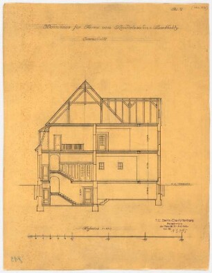 Gutshaus Mendelssohn-Bartholdy (Landhaus Hasenheide), Bernau Umbau: Querschnitt 1:100