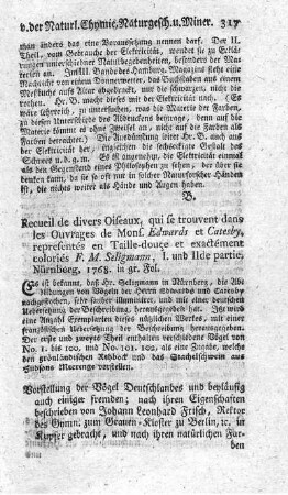 : Vorstellung der Vögel Deutschlands und beyläufig auch einiger fremden.
