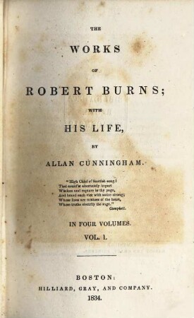 The works of Robert Burns : in four volumes. 1