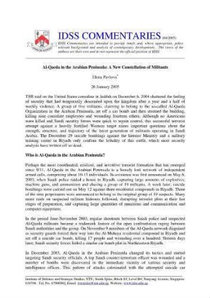 Al-Qaeda in the Arabian peninsula : a new constellation of militants