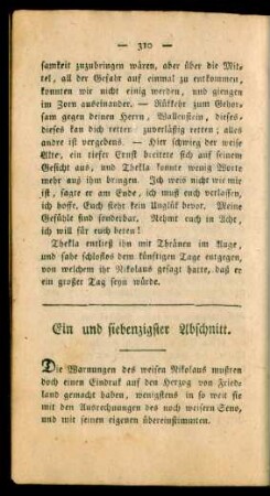Ein und siebenzigster Abschnitt. - Fünf und siebenzigster Abschnitt.