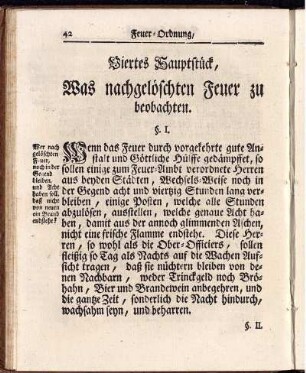 Viertes Hauptstück. Was nachgelöschten Feuer zu beobachten.