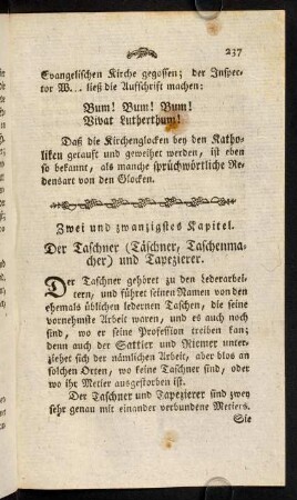 237-265, 22. Kap. Der Taschner [...]. - 23. Kap. Der Stückgiesser.