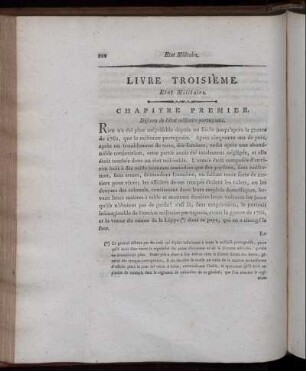 Chapitre Premier. Défants de l'état militaire portuguais.