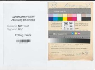 Entnazifizierung Franz Ehlting , geb. 04.05.1910 (Sekretaet)