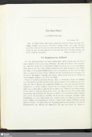 Das Auge Dürers