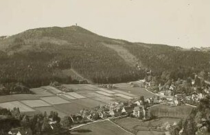 Zittauer Gebirge. Hochwald, vom Oybin gesehen