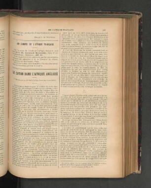 Le Coton Dans L'Afrique Anglaise.