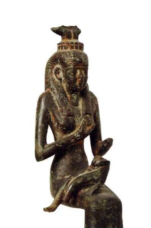 Statuette der Göttin Isis mit dem Horusknaben