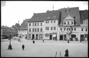 Wurzen. Marktplatz und Hotel Gesellschaftshaus
