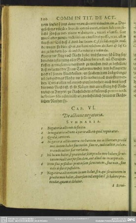 Cap. VI. De actione negatoria