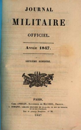 Journal militaire officiel. 1847,2