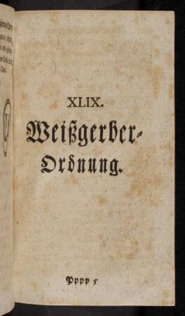 4037-4058, XLIX. Weißgerber-Ordnung.