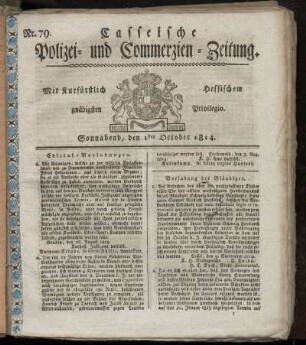 Nr. 79, Sonnabend den 1sten October. 1814