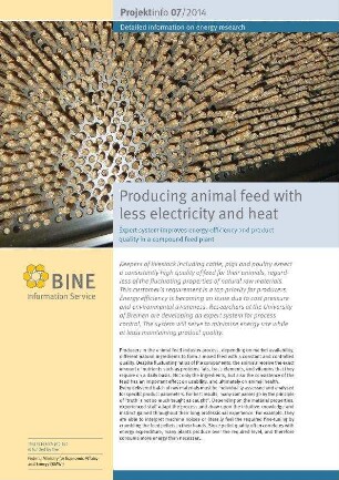 Producing animal feed with less electricity and heat. Expert system improves energy efficiency and product quality in a compound feed plant.