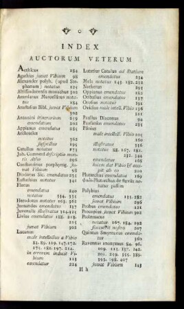 Index Veterum
